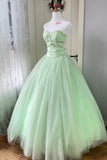 Sweetheart Mint Green Quinceanera Dress Voluminous Tulle Ball Gown HZ0429