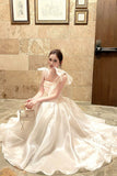 Glamorous Tule Square Neck Evening Gown with Bow Straps for Formal Party HZ0429