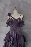 Elegant Off-Shoulder Ruffle Layered Prom Dress HZ0429