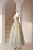 Lovely Strapless Long Tulle Prom Dress, A-Line Evening Dress HZ0429