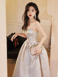Pink Satin Floor Length Prom Dress, Off the Shoulder Pink A-Line Party Dress HZ0429