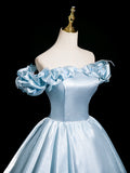 Elegant A-Line Floor Length Prom Dress, Beautiful A-Line Off the Shoulder Party Dress HZ0429