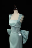 Green Satin Long Prom Dress, Beautiful Mermaid Formal Evening Dress HZ0429